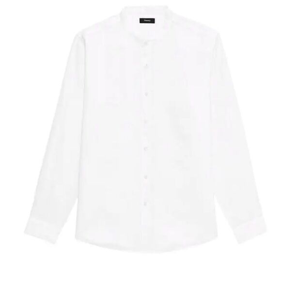 Theory Irving Relaxed Linen White XL NEW MSRP $225 - Picture 3 of 8